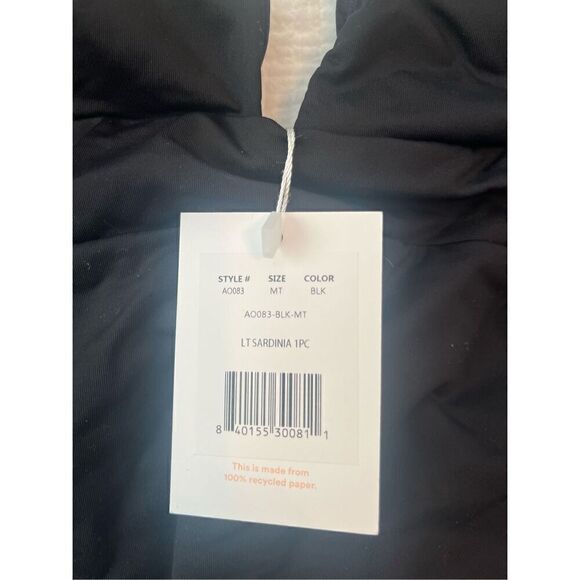 ANDIE Swim Sardinia Black One Piece Swimsuit Medium Tall NEW - Picture 6 of 8